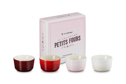 Stoneware Petits Fours Set of 4 Ramekins