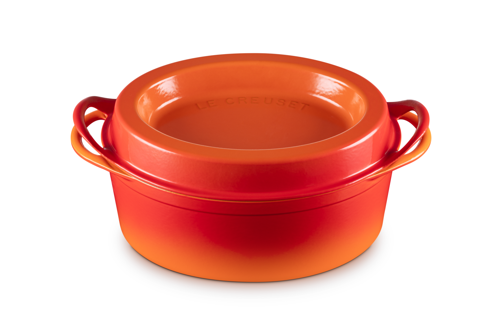 安い超特価LE CREUSET ル・クルーゼ DOUFEU OVALE デュッフ鍋 30cm レッド 取扱い説明書付き 両手鍋