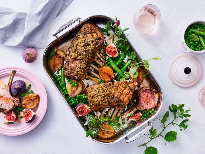 Crusted Easter Lamb with Herb and Pistachio