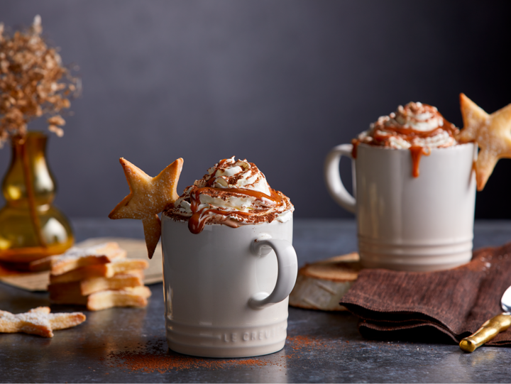 Dulce de Leche Hot Chocolate with Shortbread Stars